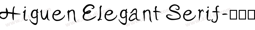 Higuen Elegant Serif字体转换